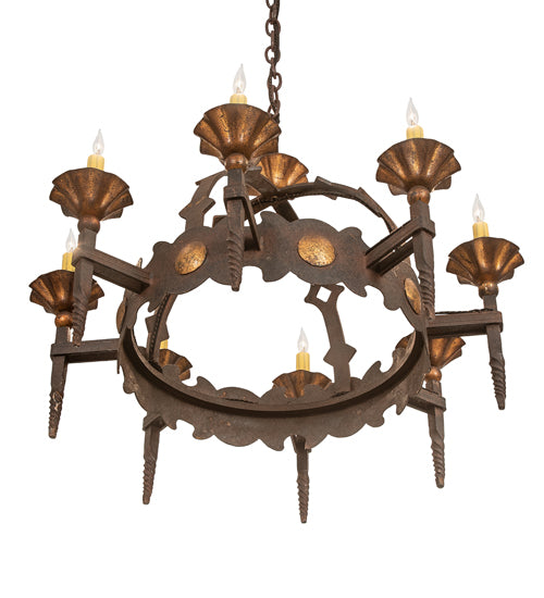 28" Wide Antibes 8 Light Chandelier