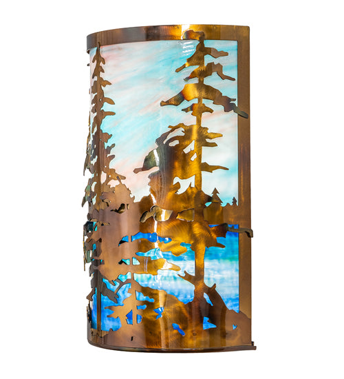 12" Wide Tall Pines Wall Sconce