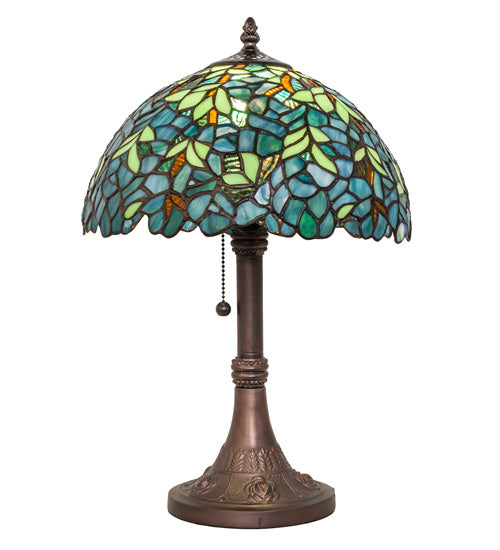 17" High Nightfall Wisteria Table Lamp