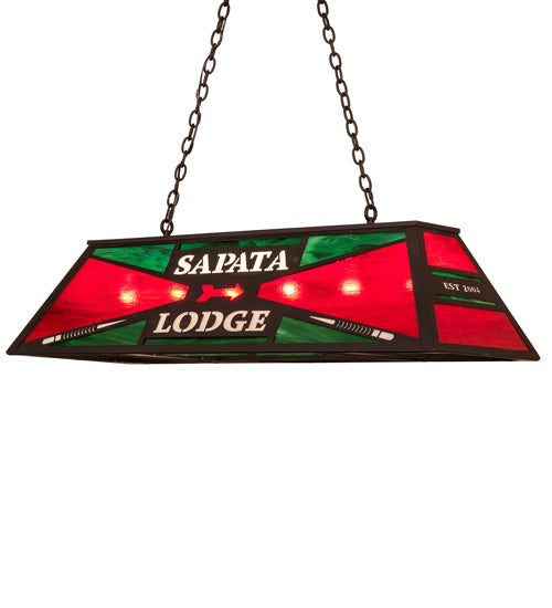 48" Long Personalized Sapata Lodge Oblong Pendant