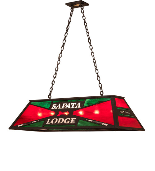 48" Long Personalized Sapata Lodge Oblong Pendant