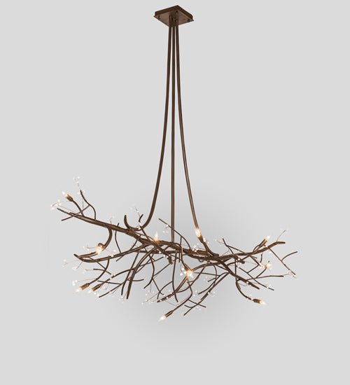 72" Long Winter Solstice Budding Chandelier