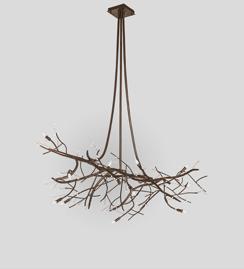 72" Long Winter Solstice Budding Chandelier