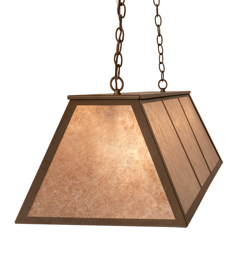 60" Long Tri-Panel Oblong Pendant