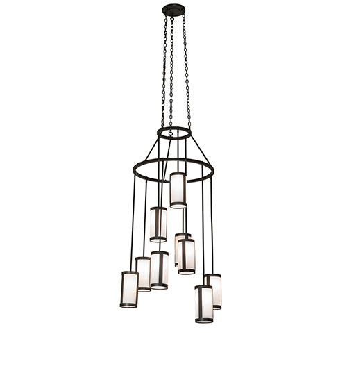 35" Wide Cartier 9 Light Cascading Chandelier