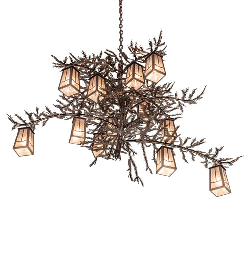 52" Wide Pine Branch Valley View 12 Light Chandelier