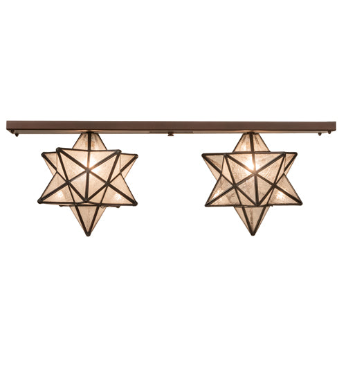 30" Long Moravian Star 2 Light Flushmount