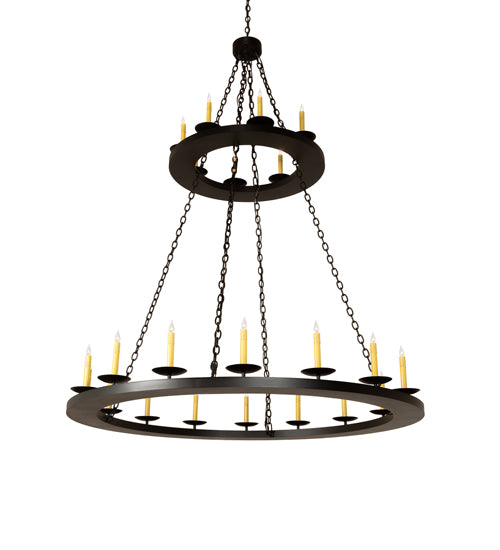 60" Wide Loxley 24 Light Two Tier Chandelier