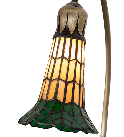 16" High Stained Glass Pond Lily Accent Lamp