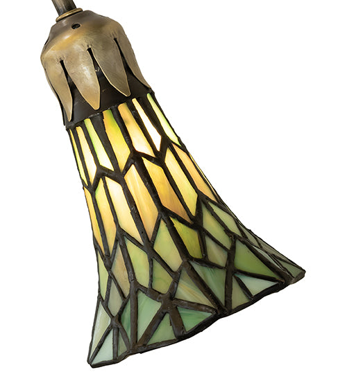 16" High Stained Glass Pond Lily Accent Lamp