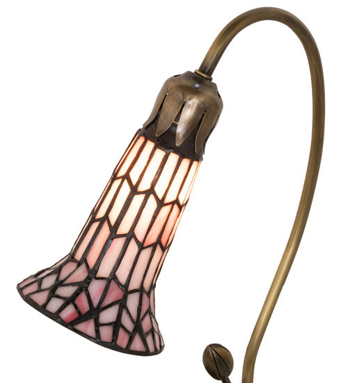 16" High Stained Glass Pond Lily Accent Lamp