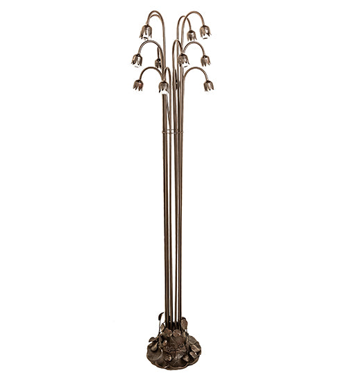 63" High Tiffany Pond Lily 12 Light Floor Lamp