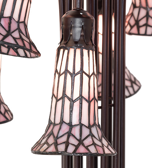 63" High Stained Glass Pond Lily 12 Light Floor Lamp