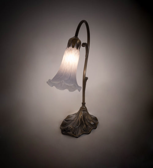 15" High Grey Pond Lily Accent Lamp