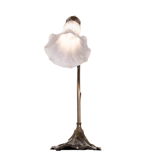 15" High Grey Pond Lily Accent Lamp