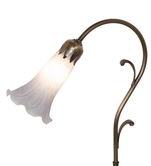 15" High Grey Pond Lily Accent Lamp