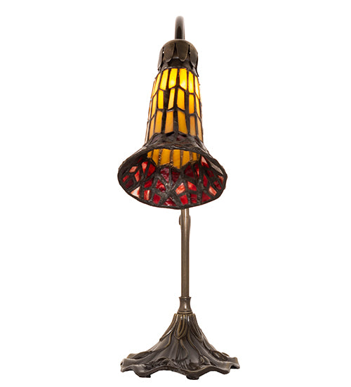 15" High Stained Glass Pond Lily Accent Lamp