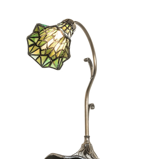 15" High Stained Glass Pond Lily Accent Lamp