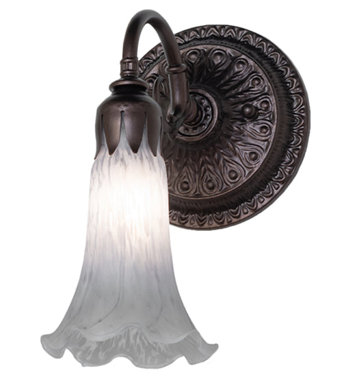 5.5" Wide Gray Tiffany Pond Lily Wall Sconce