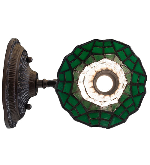 5.5" Wide Stained Glass Pond Lily Wall Sconce