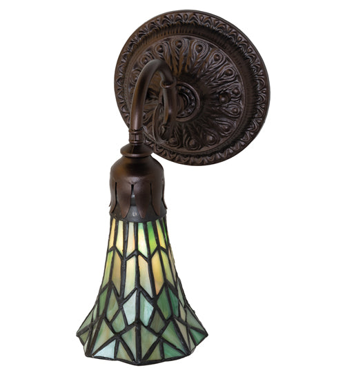 5.5" Wide Stained Glass Pond Lily Wall Sconce