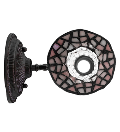 5.5" Wide Stained Glass Pond Lily Wall Sconce