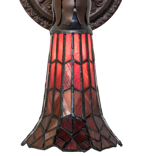 5.5" Wide Stained Glass Pond Lily Wall Sconce