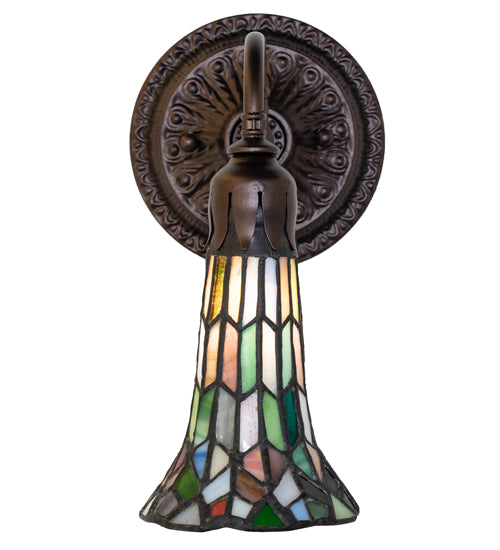 5.5" Wide Stained Glass Pond Lily Wall Sconce