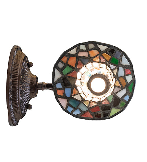 5.5" Wide Stained Glass Pond Lily Wall Sconce