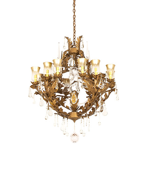 30" Wide French Baroque 13 Light Chandelier