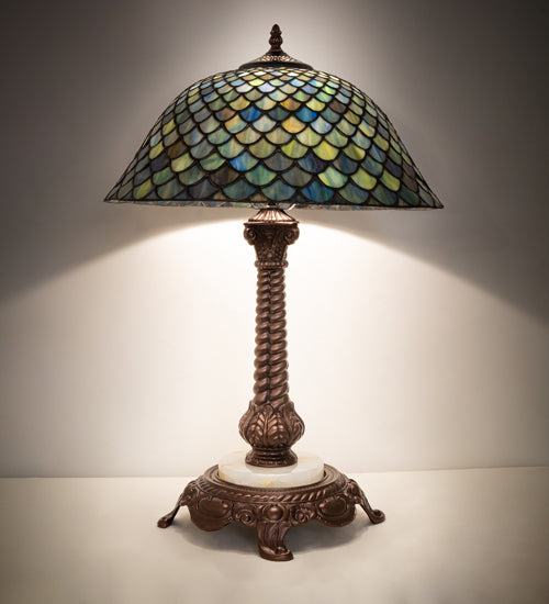 23" High Tiffany Fishscale Table Lamp