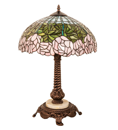 23" Wide Tiffany Cabbage Rose Table Lamp