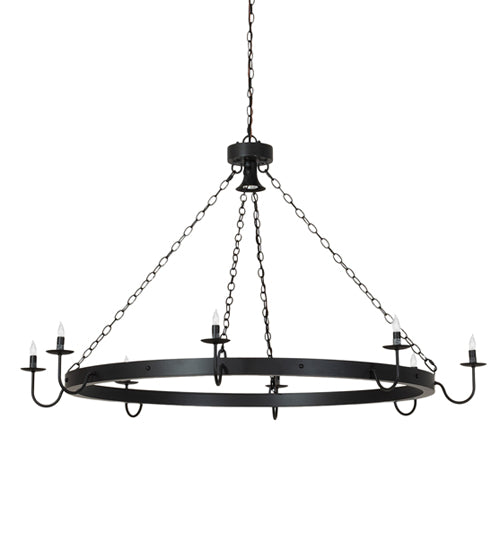 60" Wide Suffolk 8 Light Chandelier