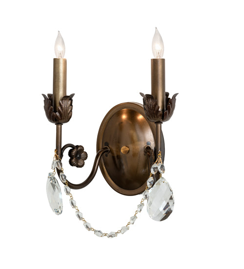 9.5" Wide Antonia 2 Light Wall Sconce