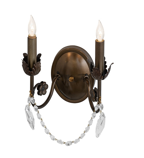 9.5" Wide Antonia 2 Light Wall Sconce