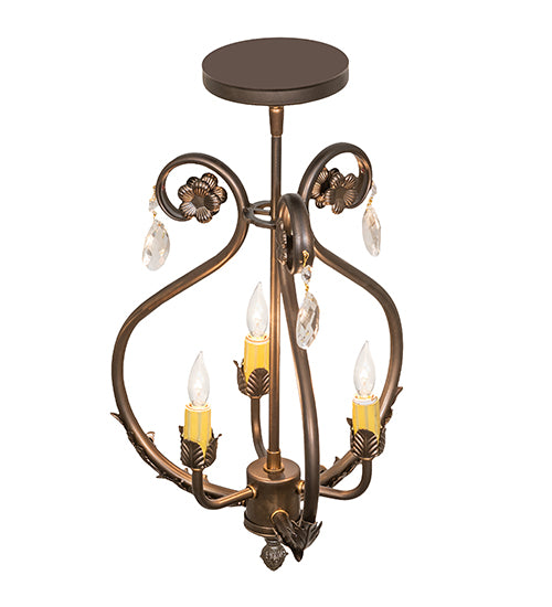 12" Wide Antonia 3 Light Chandelier