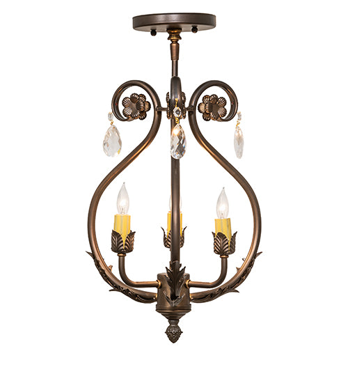 12" Wide Antonia 3 Light Chandelier