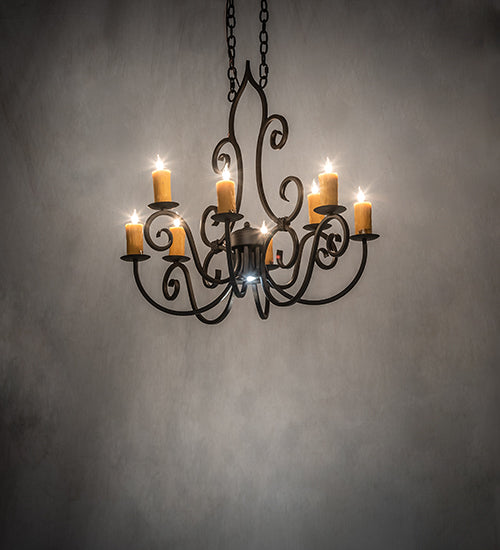 36" Long Clifton 8 Light Chandelier