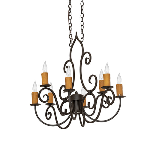 36" Long Clifton 8 Light Chandelier