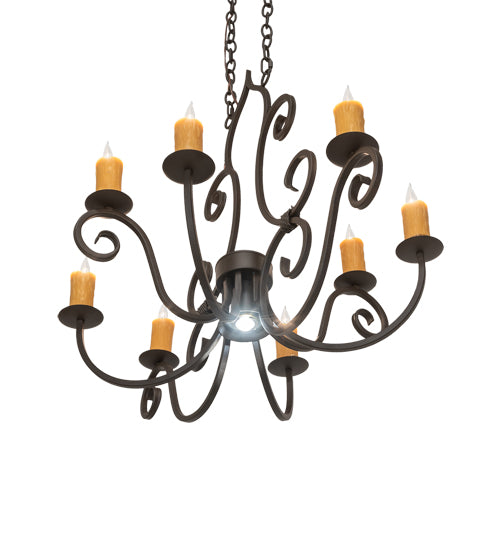 36" Long Clifton 8 Light Chandelier