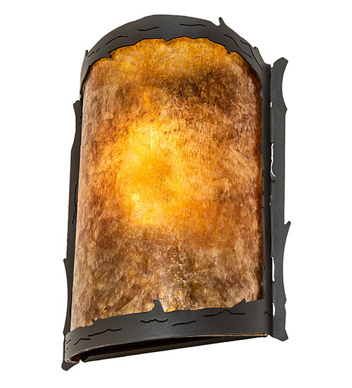 6" Wide Leaf Edge Wall Sconce