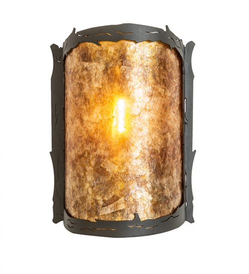 6" Wide Leaf Edge Wall Sconce