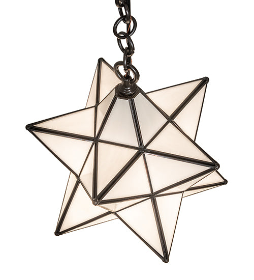 12" Wide Moravian Star Pendant