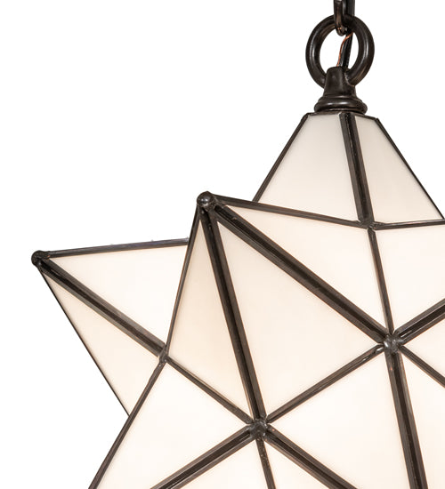 12" Wide Moravian Star Pendant