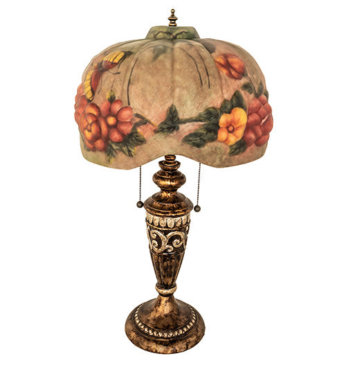 27" High Puffy Butterfly & Flowers Table Lamp