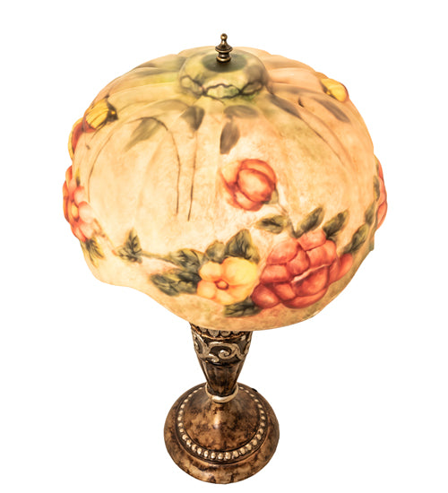 27" High Puffy Butterfly & Flowers Table Lamp