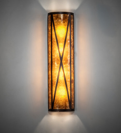 8" Wide Saltire Craftsman Wall Sconce