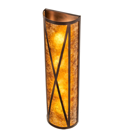 8" Wide Saltire Craftsman Wall Sconce