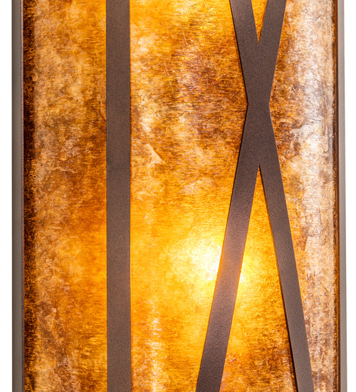 8" Wide Saltire Craftsman Wall Sconce