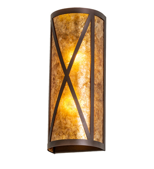 7" Wide Saltire Craftsman Wall Sconce